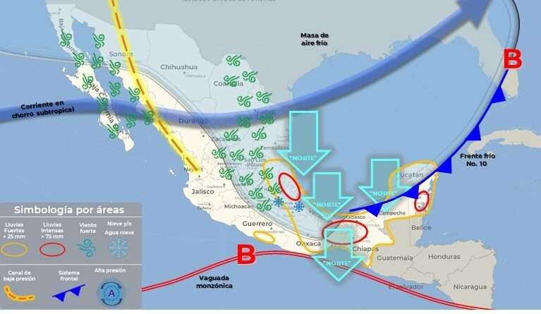 Tuxpan se encuentra en Alerta Gris, en Fase de Acción, por el paso del Frente Frío 10 y sus efectos