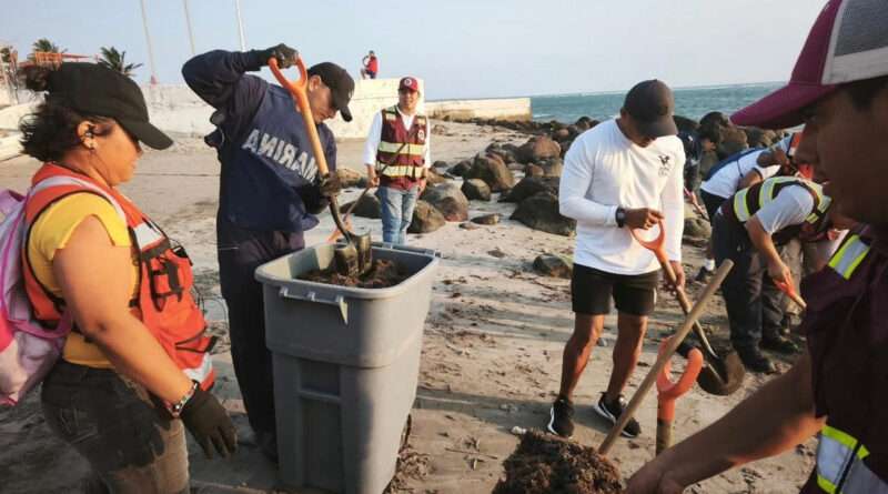 Semarnat coordina acciones por presencia de hidrocarburos en playas de Tabasco y Veracruz