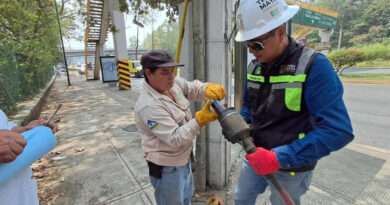 Restablecen en Xalapa el alumbrado de Plaza Américas a puente de Murillo Vidal