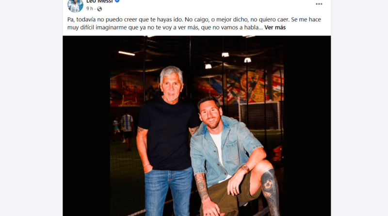 Messi se despide de su padre y pone en duda su futuro en el futbol