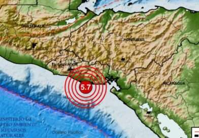 Sismo de 5.7 sacude El Salvador y se percibe en Honduras y Nicaragua